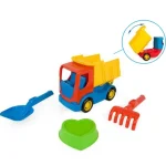 Tech Truck Dömper homokozó szettel 23 cm – Wader Bestseller