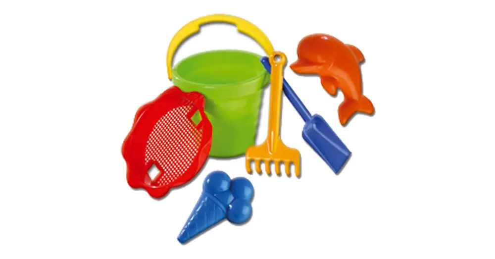 Vedd meg online Nagy homokozó szett hullámos vödörrel 6 részes – D-Toys