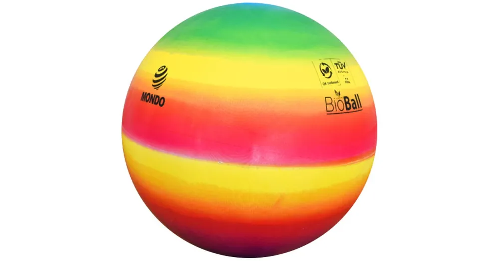Szivárványmintás BioBall gumilabda 23 cm Korlátozott ajánlat