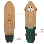 Cruiser fahatású bronz kerekes gördeszka 28"-os méretben Kiárusítás