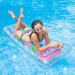 Szezonális akció Áttetsző matrac színes poharakkal 188×71 cm – Intex