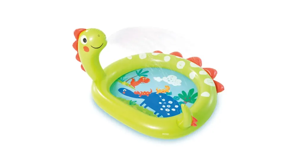 Bestseller Intex Dínós spriccelő felfújható bébimedence 119×109×66 cm