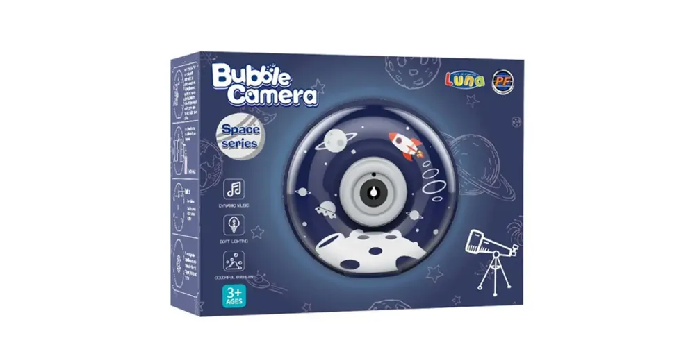 Expressz kézbesítés Bubble Camera Világűr buborékfújó kamera fénnyel és hanggal