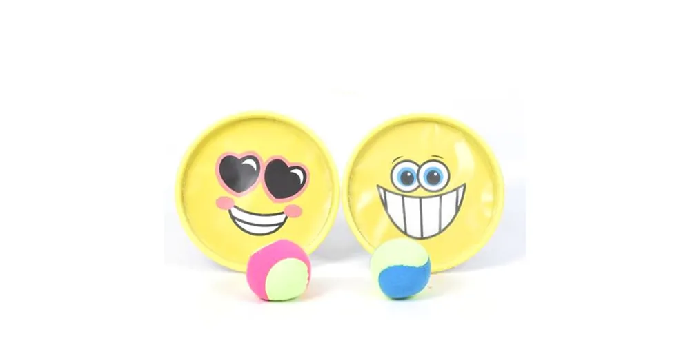 Outlet Smiley mintás sárga catch ball ügyességi játék szett