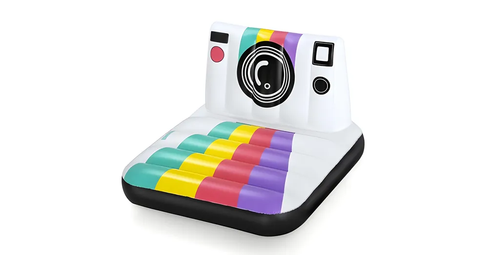 Azonnali szállítás Bestway Szivárványos polaroid fényképezőgép gumimatrac 127×102 cm