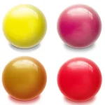 Bestseller Egyszínű Fluo gumilabda 14 cm több színben