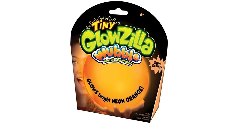Gyors kiszállítás Tiny Glowzilla Wubble világító neon buboréklabda narancssárga színben 30 cm