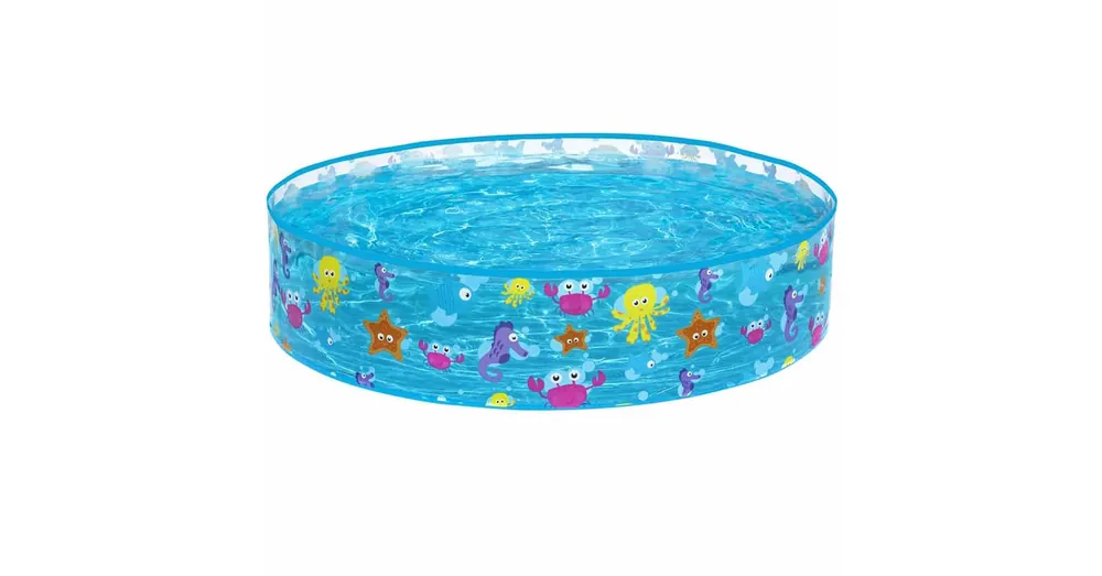 Bestway Fill ‘N Fun Sparkling Sea tengeri állatos merevfalú pancsolómedence, Ø 122 × 25 cm Olcsó