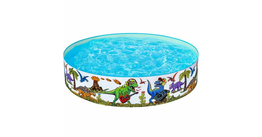 Bestway Fill ‘n Fun™ dinoszauruszos merevfalú pancsoló medence Ø 183 × 38 cm Árengedmény