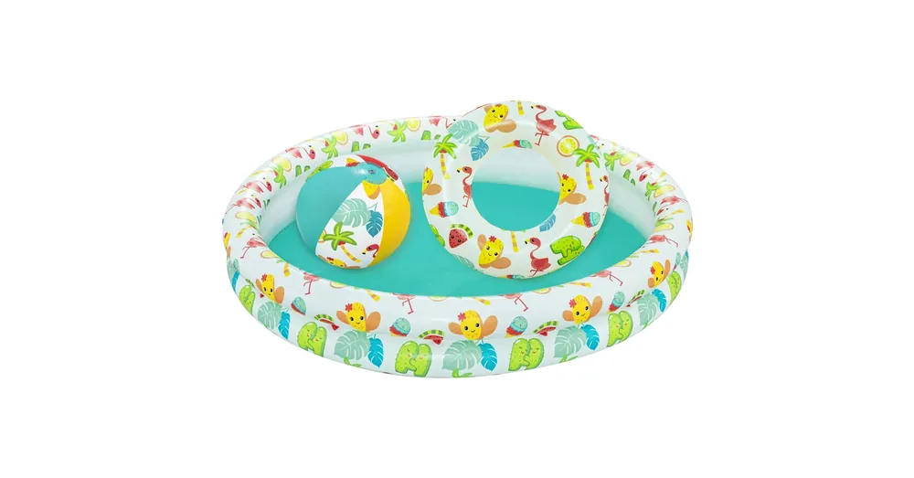 Szuper ajánlat Bestway Beachtastic felfújható pancsoló medence 3az1-ben szett Ø 122 × 20 cm