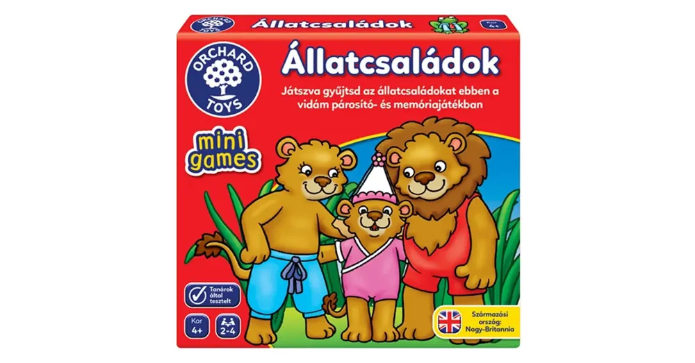 Állatcsaládok vidám párosító és memóriajáték Bestseller