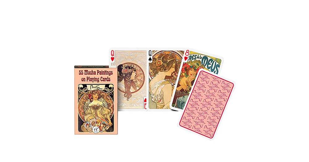 Bestseller Exlkuzív römi kártya – Mucha 1×55 lap – Piatnik