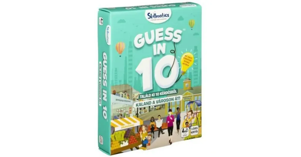 Legkelendőbb Guess in 10 – Találd ki 10 kérdésből, kaland a városon át oktató játék – Spin Master