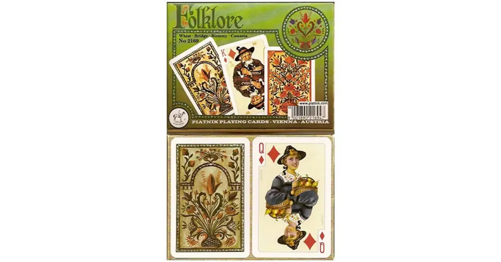 Gyors kiszállítás Luxus römi kártya – Folklore 2×55 lap – Piatnik