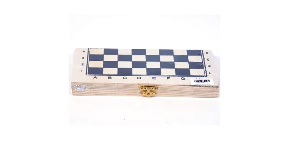 Fa sakk, összecsukható 21×21 cm-es táblával műanyag figurákkal Rendeld meg most