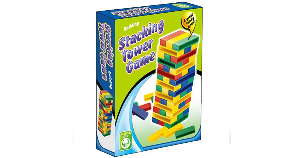 Azonnal elérhető Színes toronyépítő jenga társasjáték