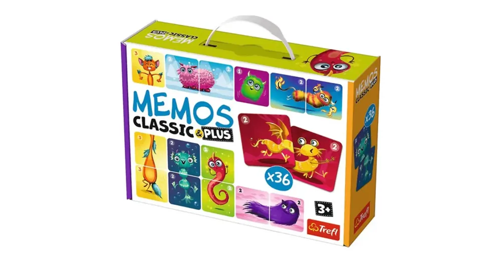 Aranyos szörnyetegek Classic Plus memória játék 36 db-os – Trefl Árengedmény