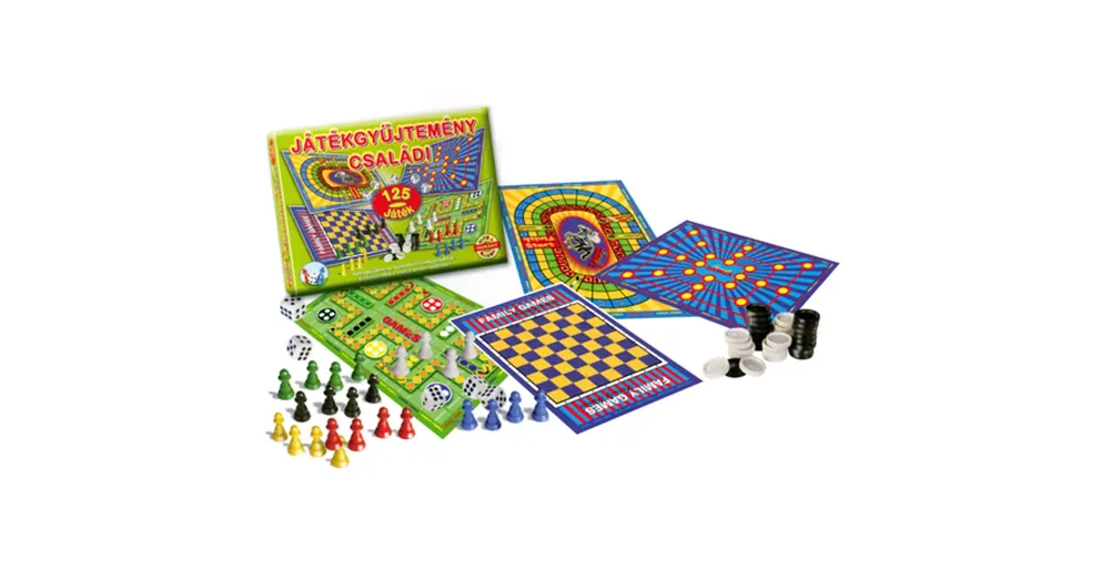 Biztonságos fizetés Családi játékgyűjtemény 125 féle – D-Toys