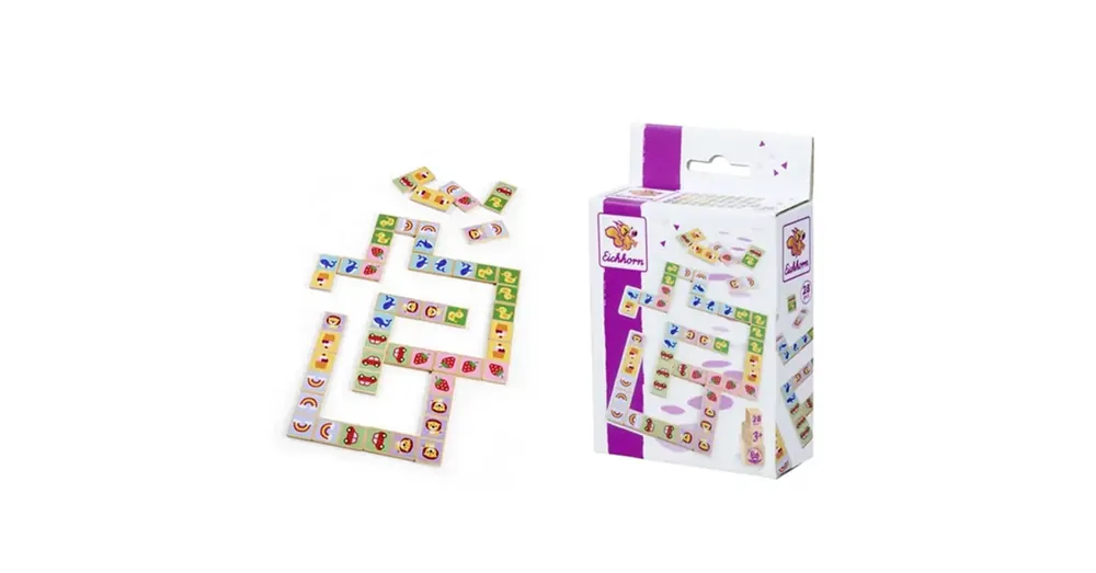 Árengedmény Eichhorn Fa Dominó színes, gyerekes motívumokkal – Simba Toys