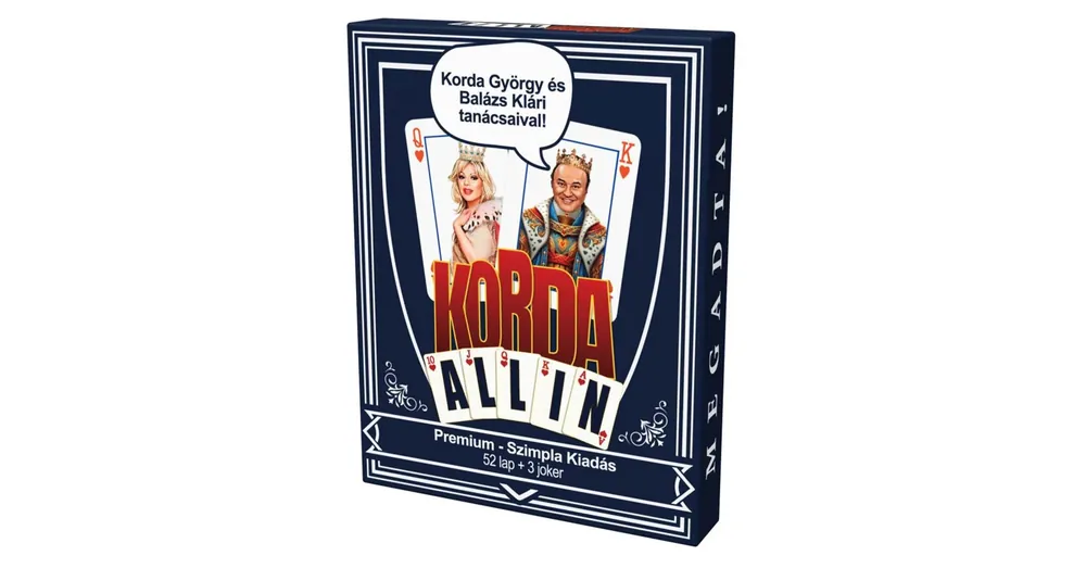 Korda All-In Prémium francia kártyapakli (52 lap + 3 Joker) Azonnali szállítás